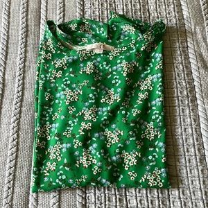 LOFT Plus Mixed Media Floral Top